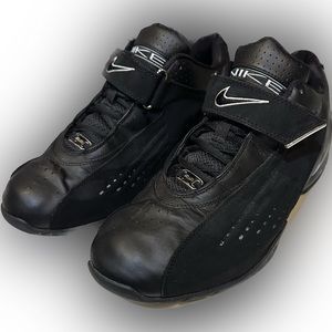 NIKE 309296-002 BLACK SILVER ATHLETIC SPIRT SNEAKER SZ:10.5 HOOK& OVER LACE